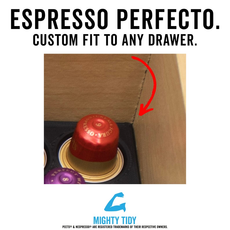 espresso perfecto. custom fit to any drawer.