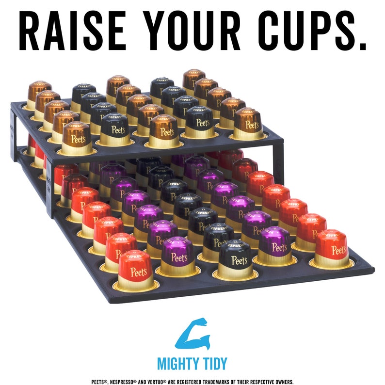 raise your cups with a mighty tidy nespresso original line 2-layer organizer