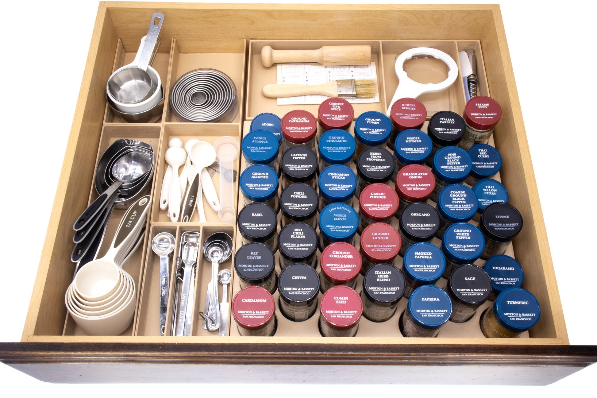 custom standing spice drawer organizer